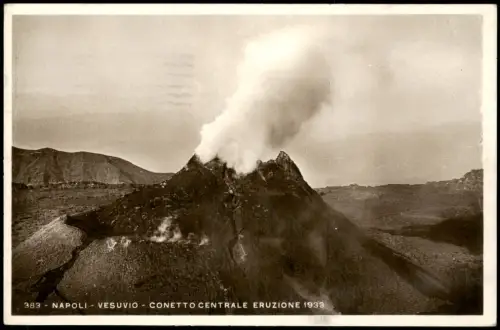 Neapel Napoli VESUV Vulkan VESUVIO CONETTO CENTRALE ERUZIONE 1933 1934
