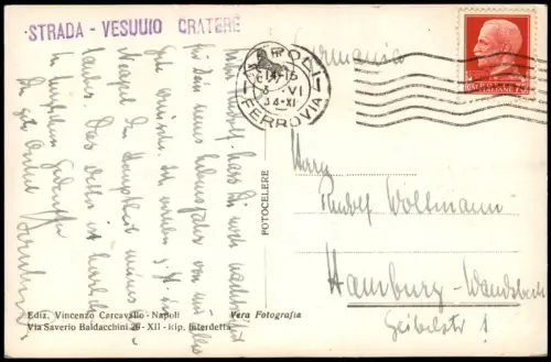 Neapel Napoli VESUV Vulkan VESUVIO CONETTO CENTRALE ERUZIONE 1933 1934