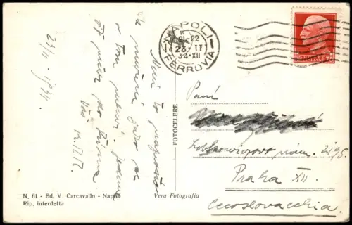 Neapel Napoli Panorama-Ansicht GIARDINI DELLA LITORANEA E IL PORTO 1934