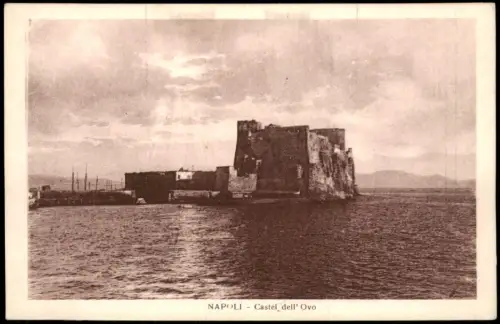 Cartolina Neapel Napoli Castel Dellovo Castel dell' Ovo 1920