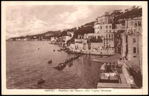 Cartolina Neapel Napoli Posillipo dal Palazzo della Regina Giovanna 1920