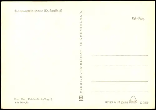 Hohenwarte-Kaulsdorf Hohenwartetalsperre (Kr. Saalfeld) zur DDR-Zeit 1969