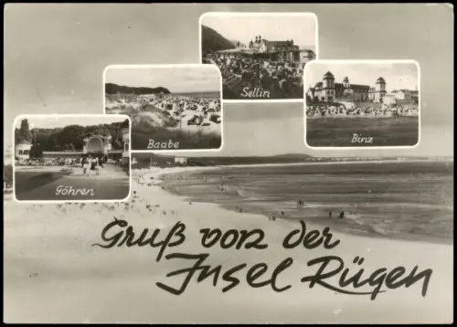 Binz (Rügen) DDR Mehrbild-AK mit Orten auf der Insel Rügen 1968