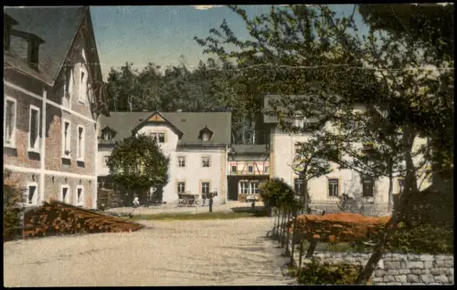 Ansichtskarte Schmiedeberg (Erzgebirge)-Dippoldiswalde Buschmühle - Hof 1917