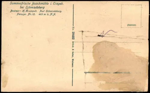 Schmiedeberg (Erzgebirge)-Dippoldiswalde Partie an der Buschmühle 1917