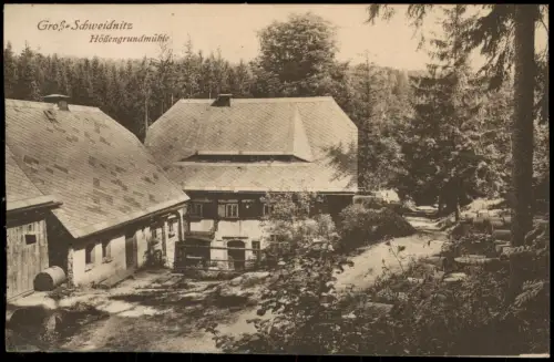 Ansichtskarte Großschweidnitz (OL) Swóńca Höllengrundmühle 1917
