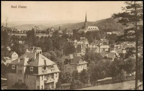 Ansichtskarte Bad Elster Partie an der Stadt Stadtvilla 1917