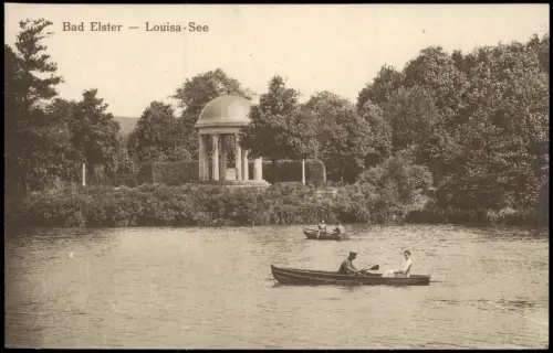 Ansichtskarte Bad Elster Luisa-See Louisa-See Ruderer 1917