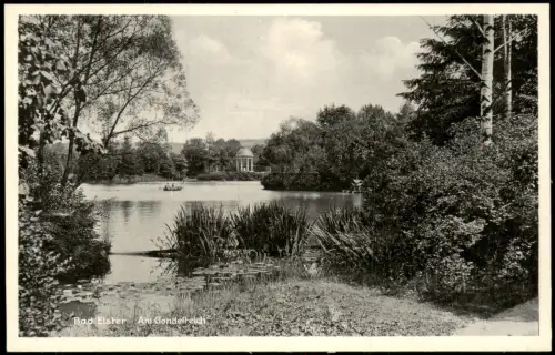 Ansichtskarte Bad Elster Gondelteich Pavillon 1917