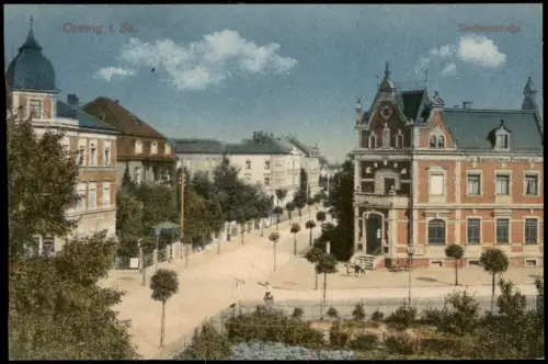 Ansichtskarte Coswig (Sachsen) Sachsenstraße 1916