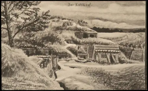 Postcard .Russland Rußland Россия Der Kahlkopf. Militaria 1917