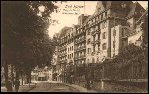 Ansichtskarte Bad Elster Palast-Hotel Wettiner Hof 1917