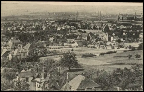 Ansichtskarte Weinböhla Blick vom Albertturm nach Niederau zu 1917