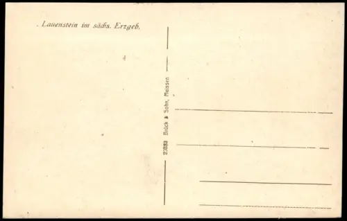 Lauenstein (Erzgebirge)-Altenberg (Erzgebirge) Partie an der Stadt 1917