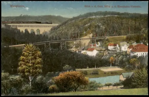 Waldheim (Sachsen) Blick v. d. Gold. Has a. d. Eisenbahn-Viadukte. 1914