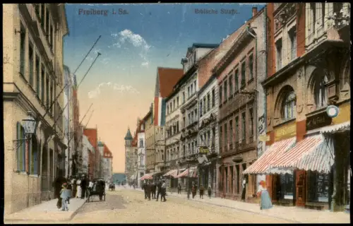Ansichtskarte Freiberg (Sachsen) Erbische Straße 1916