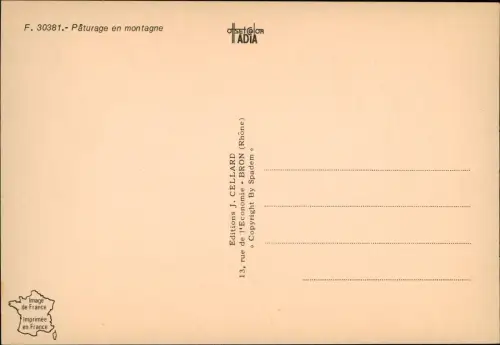 CPA .Frankreich Pâturage en montagne Schäfer Schafe 1978