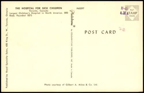 Postcard Toronto Aerial View Luftbild Luftaufnahme 1972