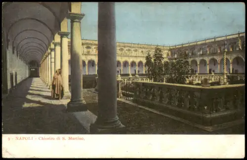 Cartolina Neapel Napoli Chiostro di S. Martino 1909