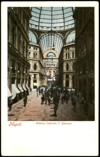 Cartolina Neapel Napoli Galleria Umberto 1º Interno 1909