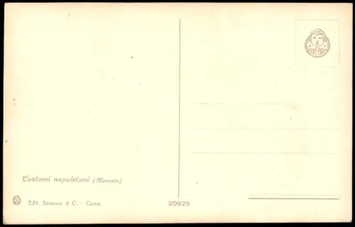 Cartolina Neapel Napoli Costumi napoletani Mercato Straßenszene 1918