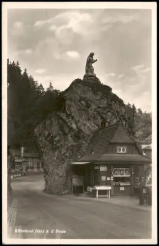 Ansichtskarte Rübeland Stadtteilansicht Denkmal Bär Kiosk 1942