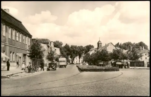 Oranienburg Breite Straße Ortsansicht Personen Fahrzeuge DDR AK 1963