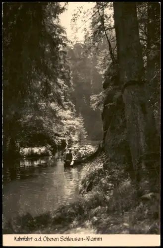 .Sachsen Sächsische Schweiz Kahnfahrt a.d. Oberen Schleusen-Klamm 1960