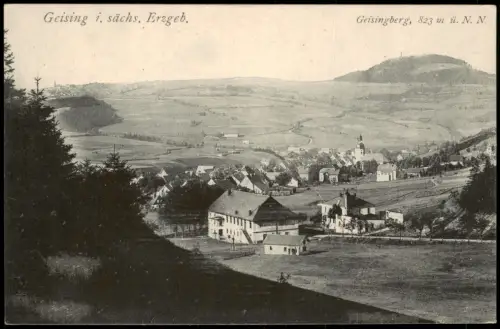 Ansichtskarte Geising-Altenberg (Erzgebirge) Partie an der Stadt 1915