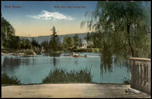 Ansichtskarte Bad Elster Luisa-See Louisa-See Pavillon 1916