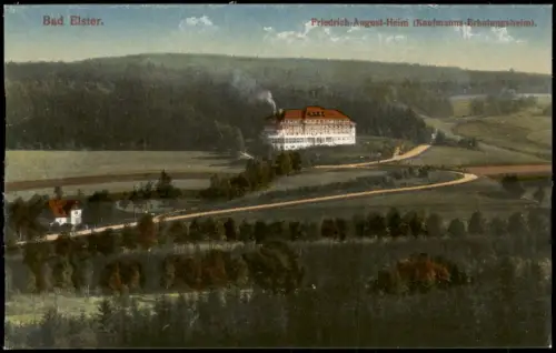 Ansichtskarte Bad Elster Friedrich-August-Heim Fernsicht 1916