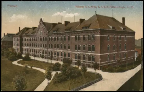 Wurzen Kaserne d. I. Abilg. d. K. S. 8. Feldart.-Regts. No. 28 - Park 1917