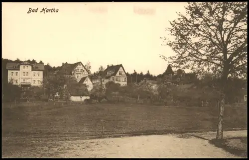 Ansichtskarte Hartha Häuser am Hang 1917