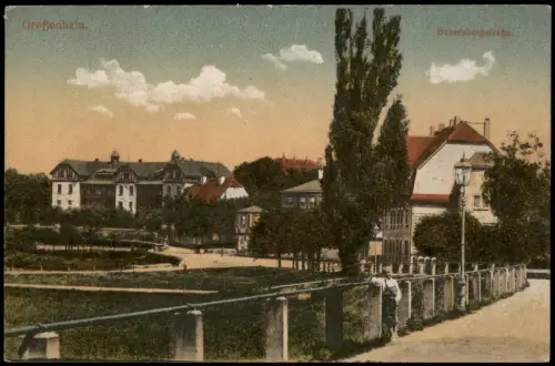 Ansichtskarte Großenhain Bobersbergstraße. 1917