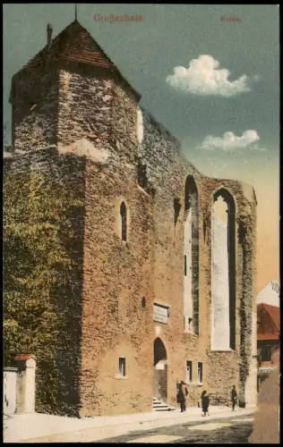 Ansichtskarte Großenhain Partie an der Ruine 1917