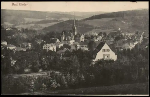 Ansichtskarte Bad Elster Blick über die Stadt 1929