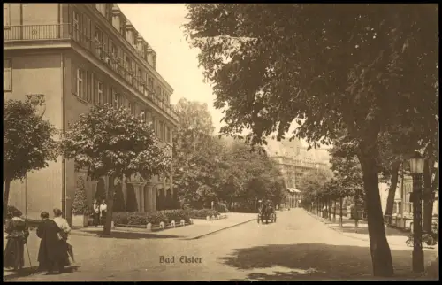 Ansichtskarte Bad Elster Straßenpartie 1917
