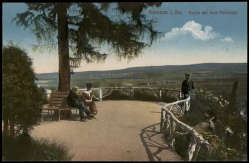 Ansichtskarte Kamenz Kamjenc Partie auf dem Hofberge 1928