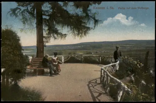 Ansichtskarte Kamenz Kamjenc Partie auf dem Hofberge 1928