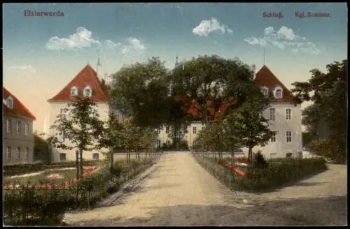 Ansichtskarte Elsterwerda Wikow Oberschule (ehemaliges Schloss) 1916