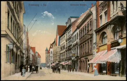 Ansichtskarte Freiberg (Sachsen) Erbische Straße 1916