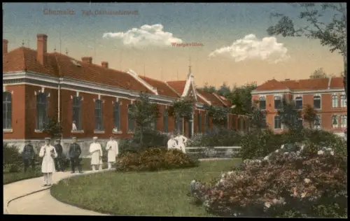 Ansichtskarte Chemnitz Garnisonlazarett 1916