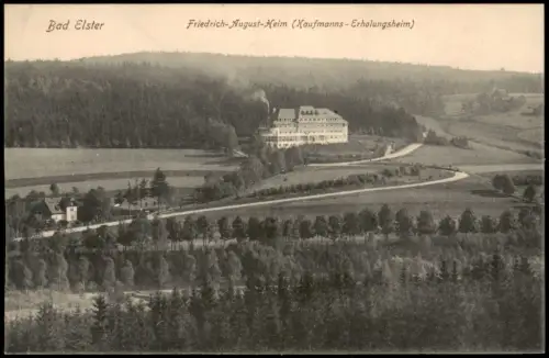 Ansichtskarte Bad Elster Friedrich-August-Heim Kaufmanns - Erholungsheim 1916