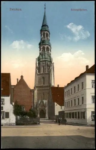 Ansichtskarte Zwickau Schulgäßchen. 1916