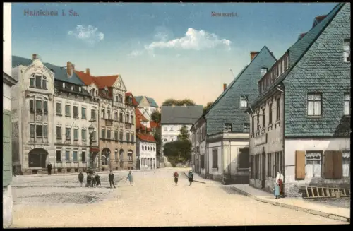 Ansichtskarte Hainichen Neumarkt 1916