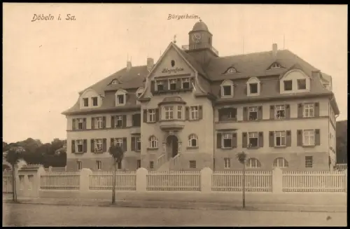 Ansichtskarte Döbeln Bürgerheim. 1915