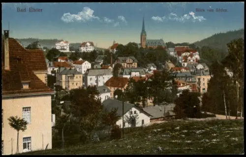 Ansichtskarte Bad Elster Blick von Süden. 1916