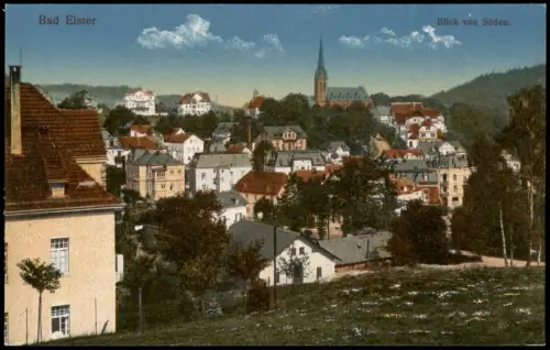 Ansichtskarte Bad Elster Blick von Süden. 1916