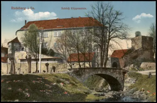 Ansichtskarte Radeberg Schloß Klippenstein 1916