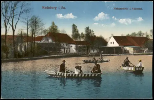 Ansichtskarte Radeberg Hüttermühle i. Hüttertal. 1916